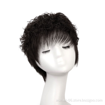 New Straight Cheap Price Short Pixie Cut Natural Color Brazilian 100%  Wigs For Black Women Human Hair